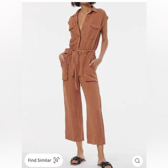 Young Fabulous & Broke Linen blend Jumpsuit NWT - Picture 5 of 6